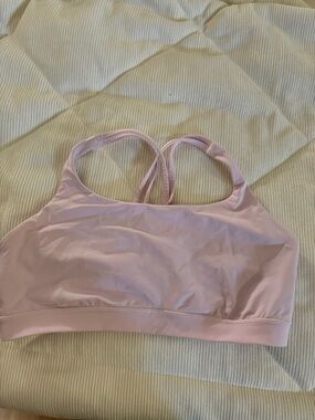 Lululemon Light Pink Double-Strap Sports Bralette for Low-Impact Support
